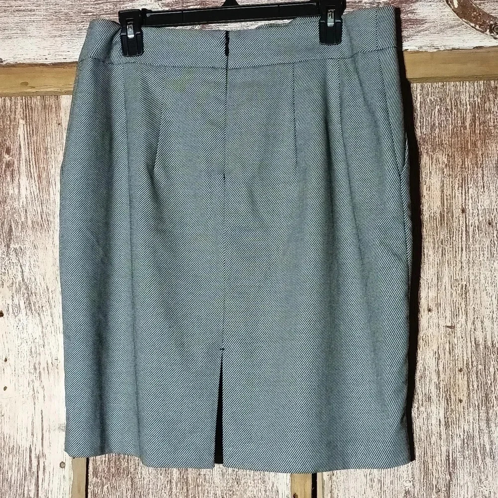Skirt New Express houndstooth lined pockets zipper hook eye closure back slit 14 - Picture 6 of 9